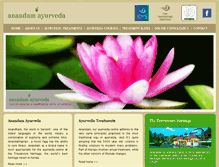 Tablet Screenshot of anandamayurveda.com